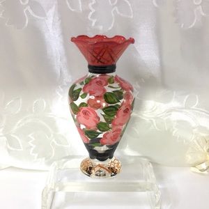 Hand Painted Flower Glass Vase